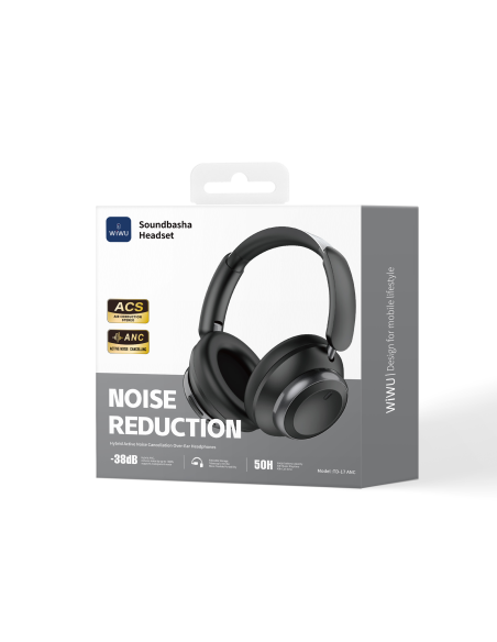 Cascos Soundbasha Headset  TD-17 ANC Negro