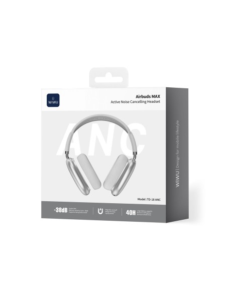 Airbuds MAX Cascos TD-18 Plata