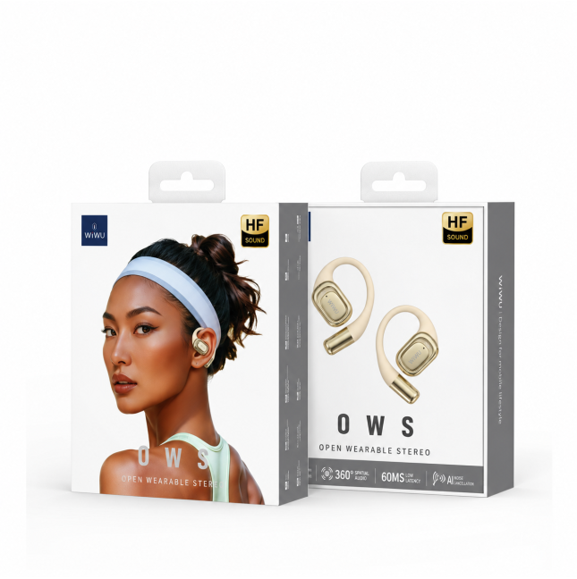 Auriculares OWS O500 ANC con latencia de 60 ms (Beige)