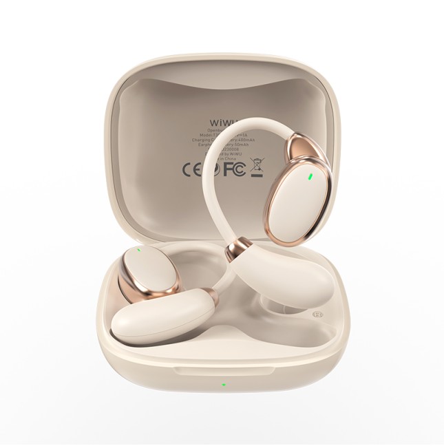 OWS T30 Earbuds with ANC and Hi-Fi Sound (Beige)