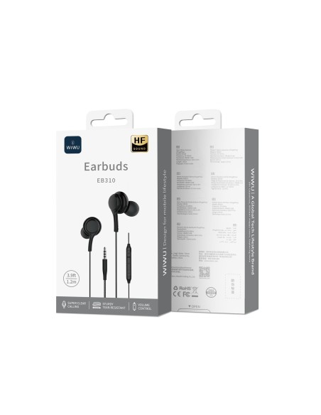 Auriculares con Cable de 3.5 mm, negro