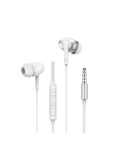 Auriculares Estéreos con Cable de 3,5 mm Blanco