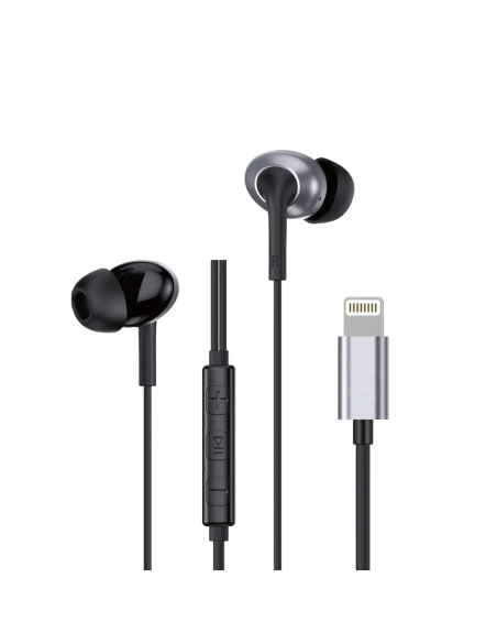 Auriculares con Cable Lightning Estéreo Negro con Micrófono | WiWU