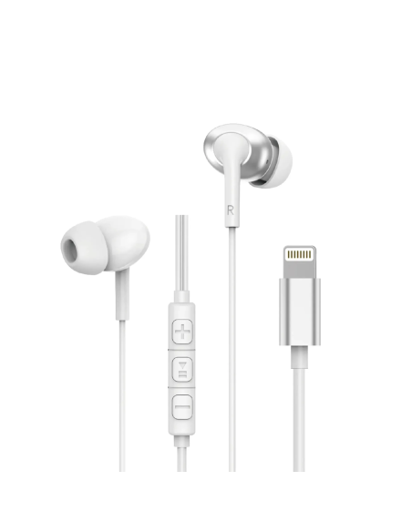 Auriculares con Cable Lightning Estéreo Blanco con Micrófono | WiWU