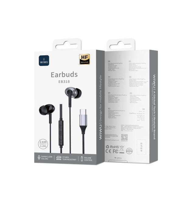 Auriculares Estéreos con Cable USB-C (Negro)