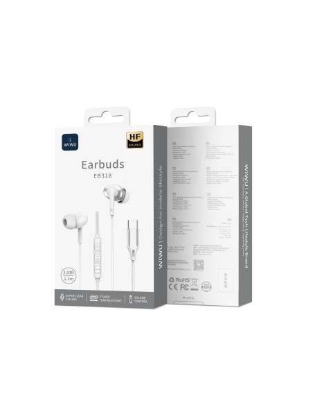 Auriculares Estéreos con Cable USB-C (Blanco)
