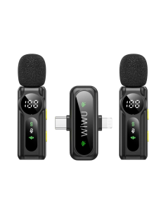 Micrófonos Inalámbrico Doble con Tipo-C y Lightning