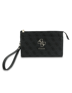 GUESS Handbag with 4G Logo, Wrist Strap and Adjustable Long Strap (Black)