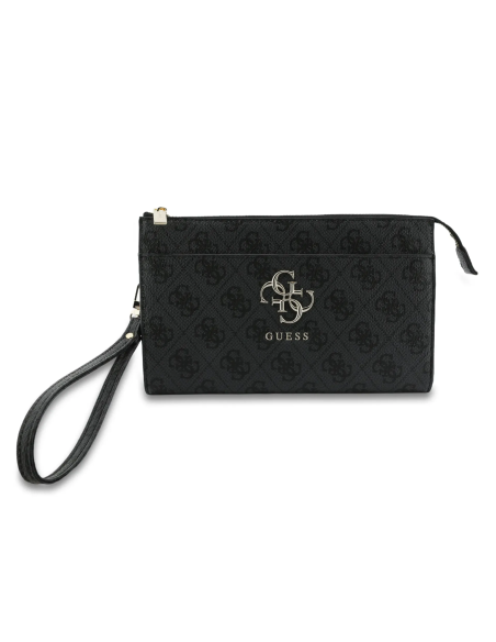 GUESS Handbag with 4G Logo, Wrist Strap and Adjustable Long Strap (Black)