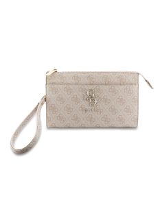 Bolso de mano GUESS con logotipo 4G, muñequera y correa larga ajustable (Rosa)
