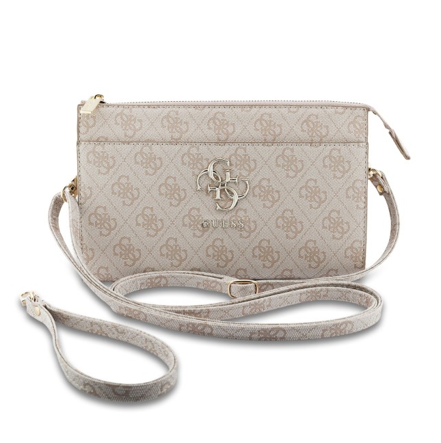 GUESS Handbag with 4G Logo, Wrist Strap and Adjustable Long Strap (Pink)