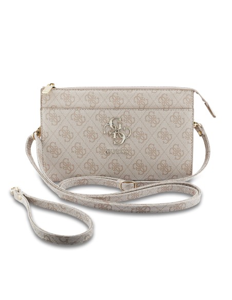 GUESS Handbag with 4G Logo, Wrist Strap and Adjustable Long Strap (Pink)