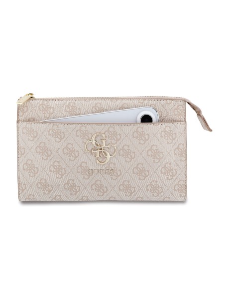 Bolso de mano GUESS con logotipo 4G, muñequera y correa larga ajustable (Rosa)