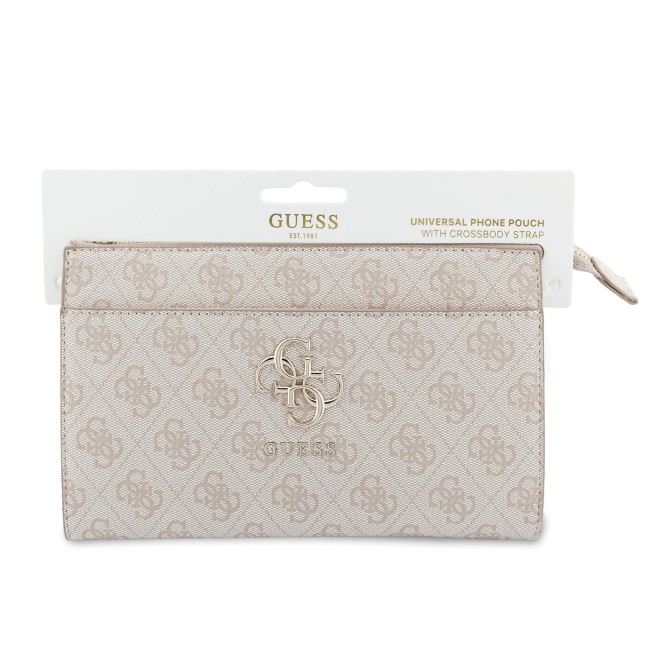 GUESS Handbag with 4G Logo, Wrist Strap and Adjustable Long Strap (Pink)