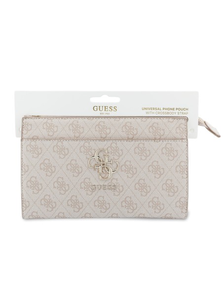 Bolso de mano GUESS con logotipo 4G, muñequera y correa larga ajustable (Rosa)