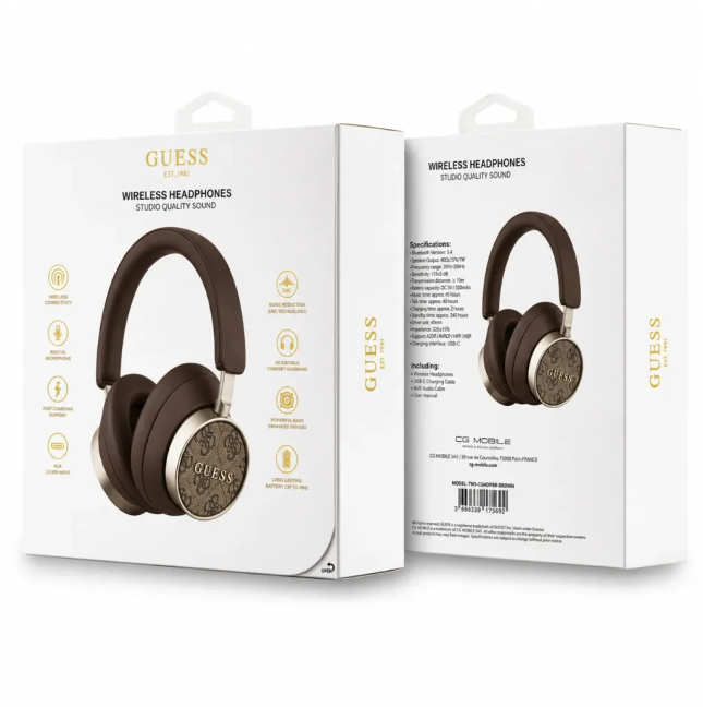 Cascos Diadema Guess Polipiel Marrón | WiWU Mayorista B2B