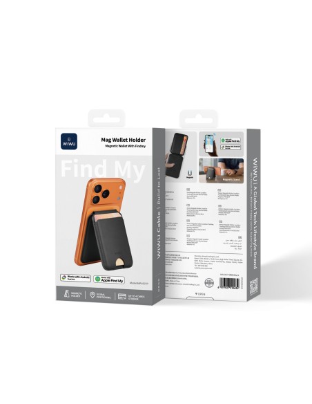 Mag Funda Cartera con Findmy Negro