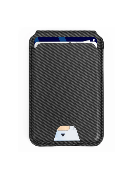 Tarjetero Magnético Kevlar Negro