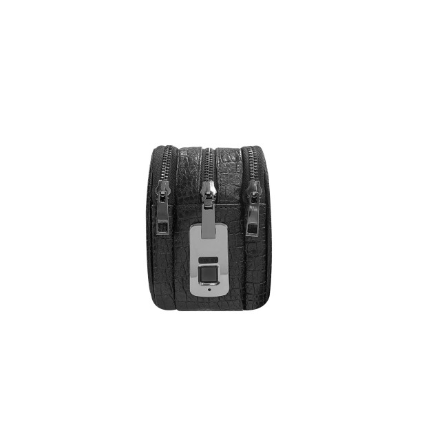 Salem Lux Travel Pouch Crocodile Pattern Black