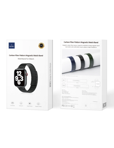 38/40/41mm Correa Negro Carbono iWatch