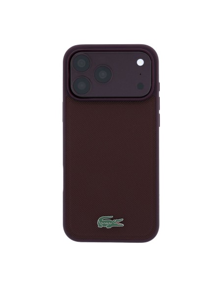 Funda Lacoste para iPhone 18 Pro Max/17 Pro Max con Magsafe Petit Piqué (Burdeos)