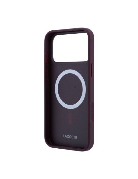 Funda Lacoste para iPhone 18 Pro Max/17 Pro Max con Magsafe Petit Piqué (Burdeos)