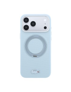 Funda Lacoste para iPhone 18 Pro/17 Pro con soporte Magsafe Petit Pique (Azul claro)