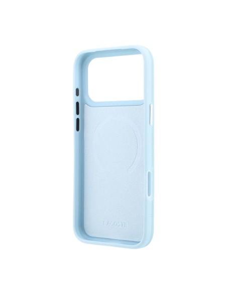 Funda Lacoste para iPhone 18 Pro/17 Pro con soporte Magsafe Petit Pique (Azul claro)