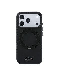 Funda Lacoste para iPhone 18 Pro/17 Pro con soporte Magsafe Petit Pique (Negro) 2