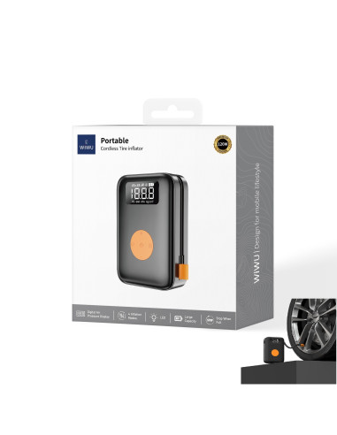 Black Portable Tire Inflator