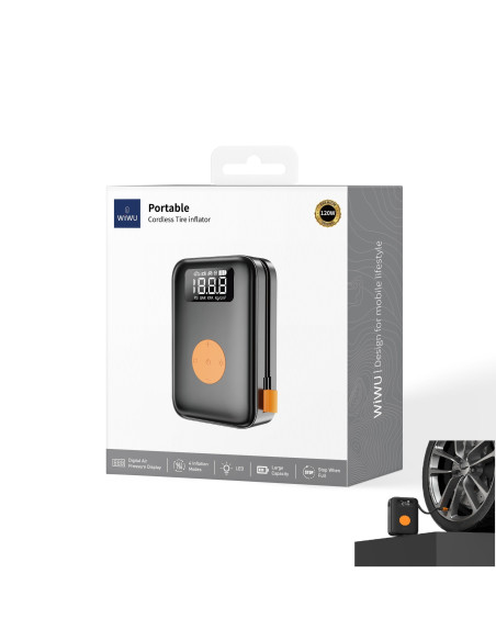 Black Portable Tire Inflator