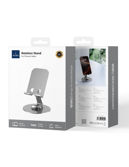 Foldable 360° Rotation Mobile Phone Stand for Desktop