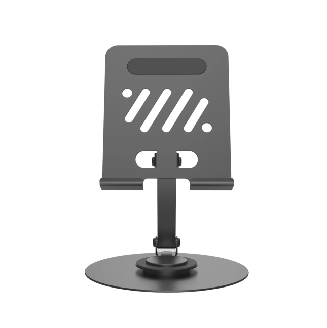 Rotating mobile phone stand for desktop