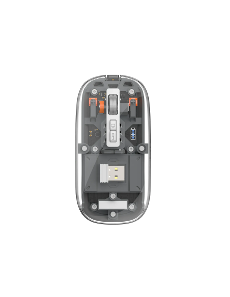 Wireless Mouse Magnetic Crystal Dual Bluetooth + 2.4G 3 Modes WM105 Gray
