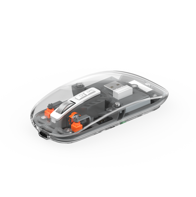 Ratón Magnético Crystal Dual Bluetooth, Gris