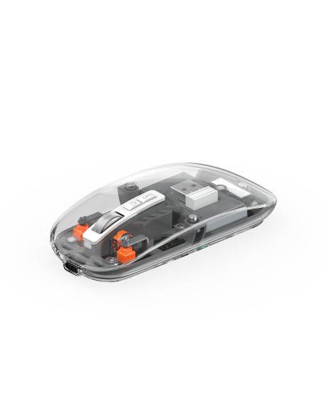 Ratón Magnético Crystal Dual Bluetooth, Gris