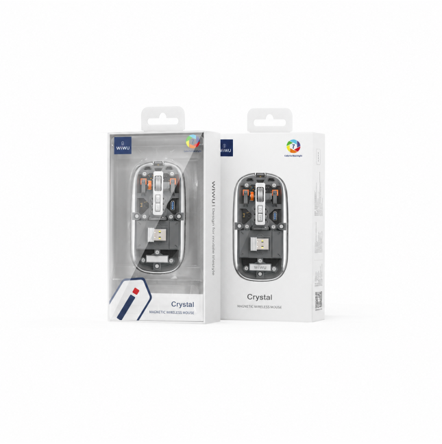 Ratón Magnético Crystal Dual Bluetooth, Gris