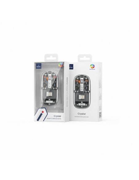 Ratón Magnético Crystal Dual Bluetooth, Gris