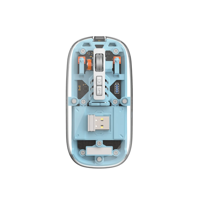Ratón Magnético Crystal Dual Bluetooth, Azul