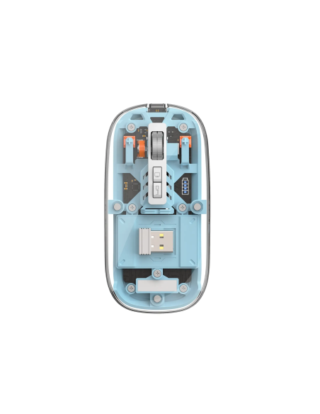 Ratón Magnético Crystal Dual Bluetooth, Azul