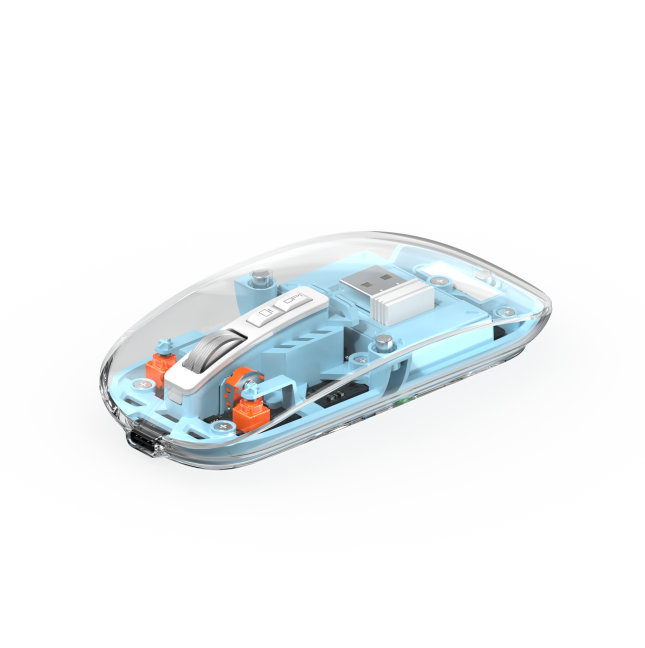 Ratón Magnético Crystal Dual Bluetooth, Azul