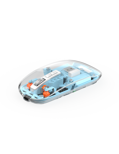 Ratón Magnético Crystal Dual Bluetooth, Azul