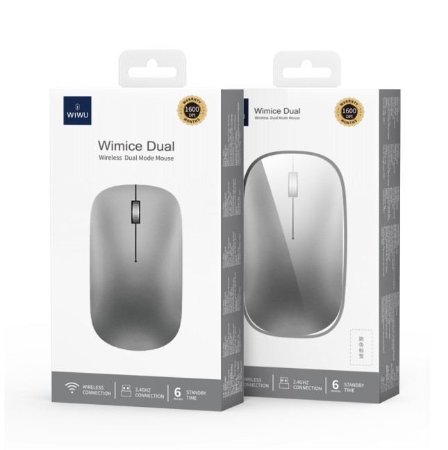 WiMiCe Dual Mode Wireless Mouse WM110 Silver