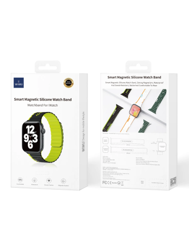 38/40/41mm Correa Negro+Verde Silicona Apple Watch