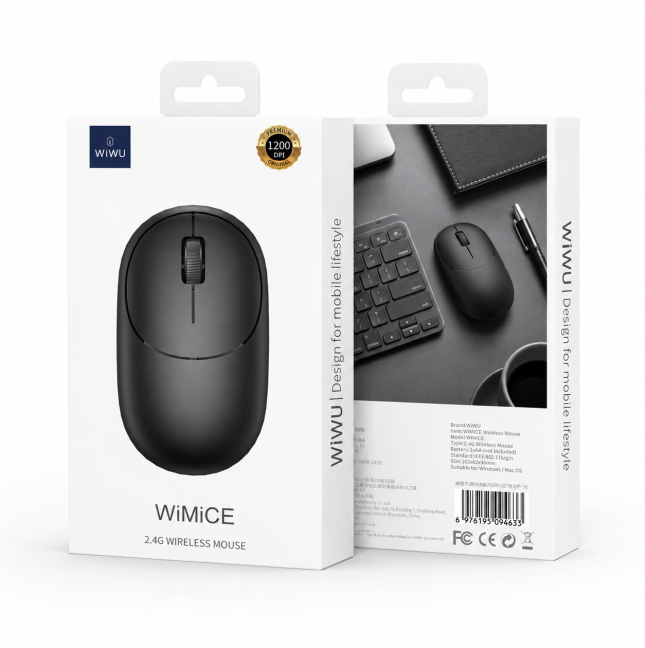 WiMiCe 2.4G Wireless Mouse Black
