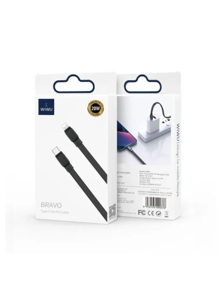USB-C to Lightning Cable 20W Bravo Black (1m)