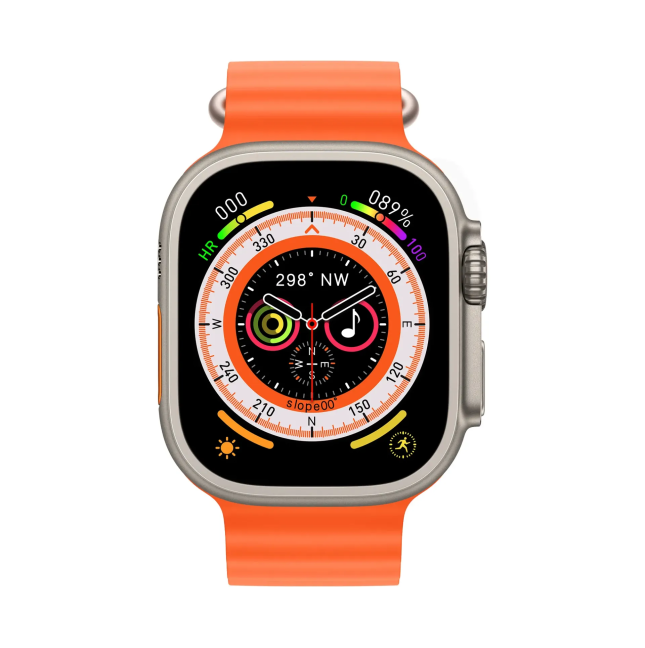 Smart Watch SW01 Ultra Lite Silver + Orange