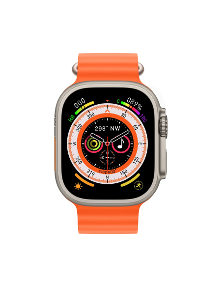 Smart Watch SW01 Ultra Lite Silver + Orange