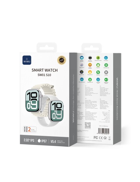 Reloj Inteligente SW01 S10 Plata