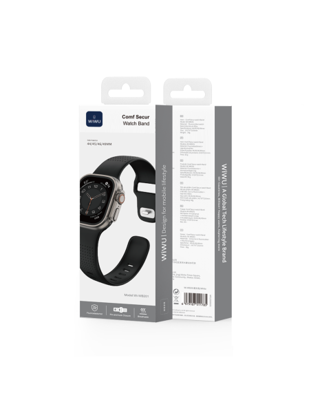 Correa Watch 44/45/46/49mm Comf Secur (Negro)